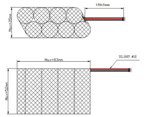 异形14.8V锂电池组PACK设计图纸