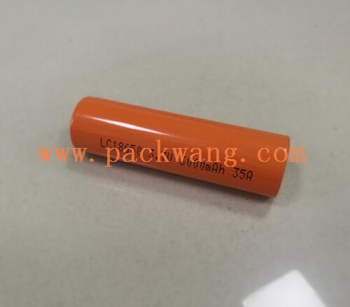 圆柱LC18650 3000mAh电池橙色膜包装