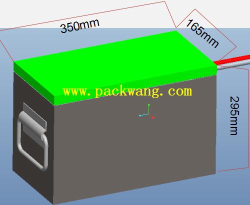 带箱体的通信设备锂电池设计尺寸图