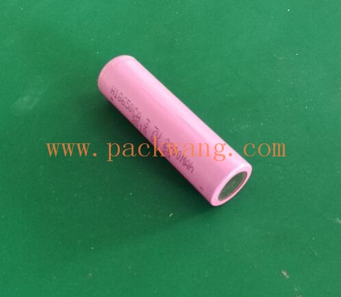 粉色外观包装的18650平头电池